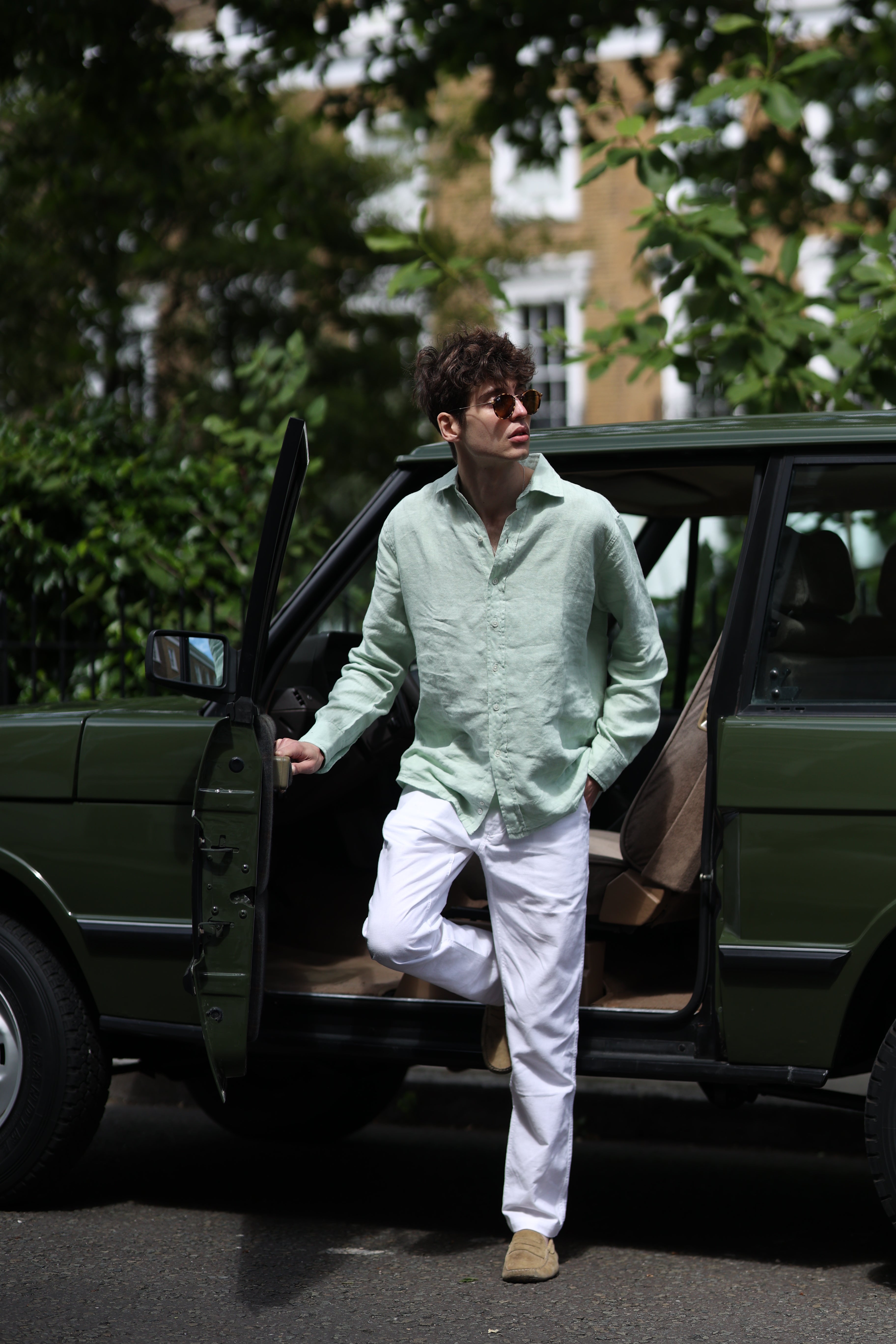 Sage Green Linen Shirt