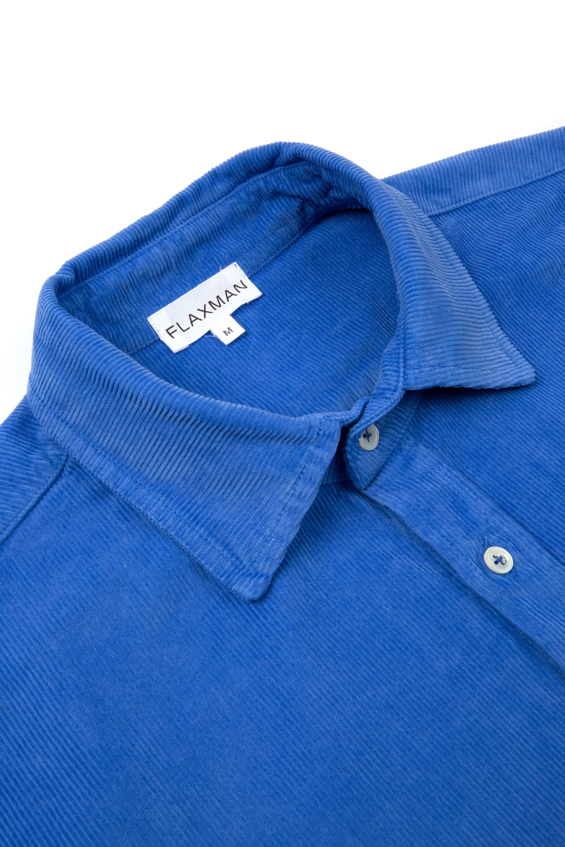 Cobalt Blue Regular Fit Corduroy Shirt