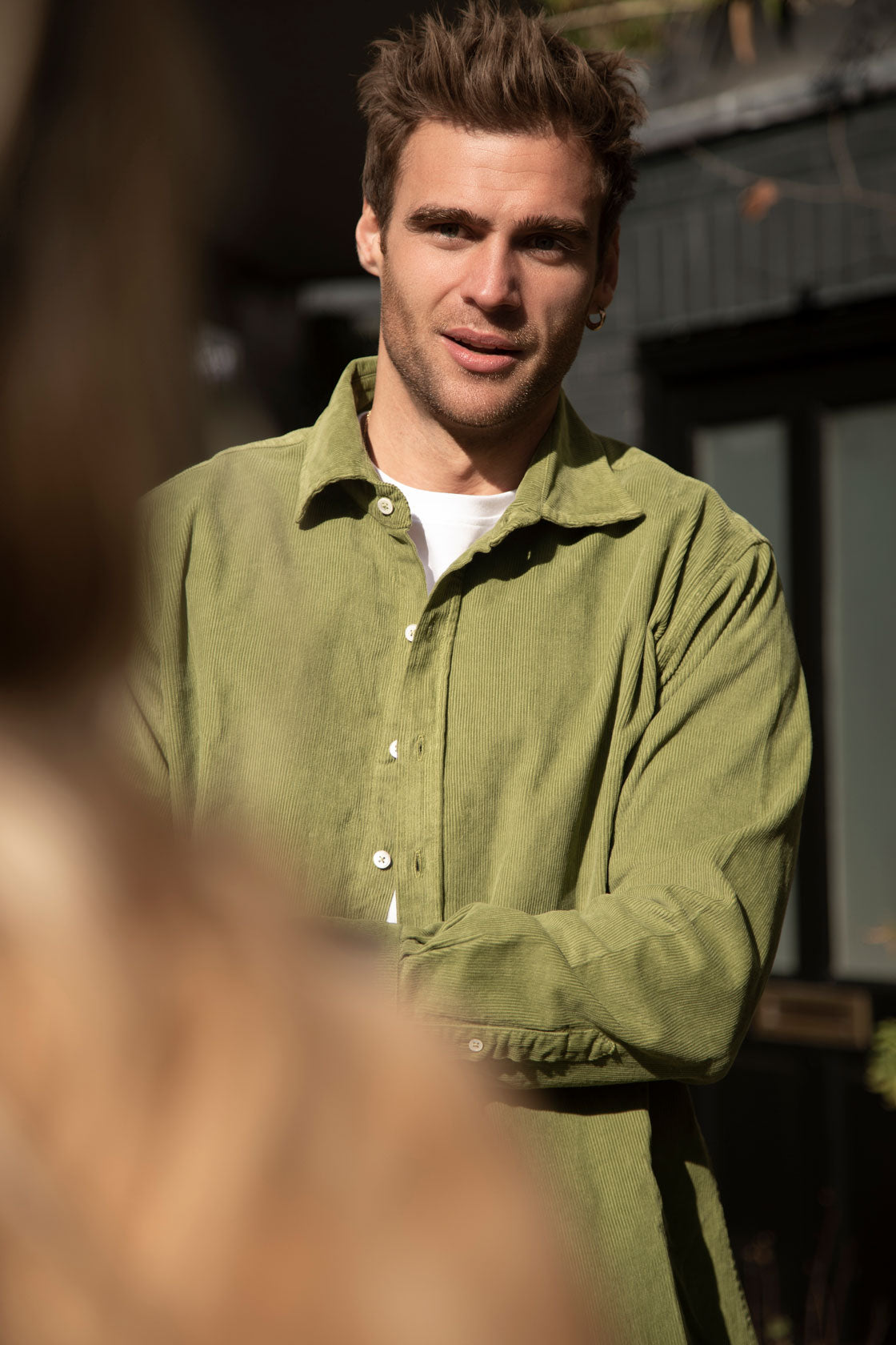 Moss Green Cord Shirt